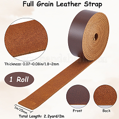 2M Flat AB Grade Cowhide Leather Cord&nbsp;AJEW-WH0479-73C-02