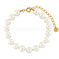 Elegant Imitation Pearl 304 Stainless Steel Round Beads Bracelets for Women&nbsp;IR2181