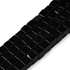 Natural Black Agate(Dyed & Heated) Beads Strands&nbsp;G-T139-6x6-35B