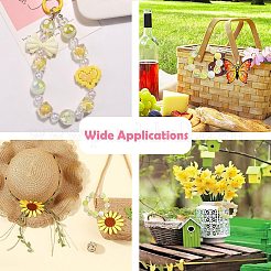 100Pcs Opaque & Transparent Acrylic Beads&nbsp;MACR-CJ0002-09A