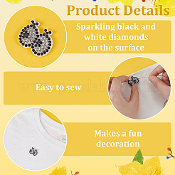50Pcs Eye Hotfix Rhinestone Sew on Patches&nbsp;DIY-FG0007-30