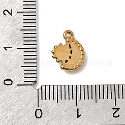 304 Stainless Steel Pave Rhinestone Charms&nbsp;STAS-G369-13G