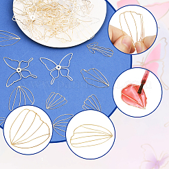 70Pcs 7 Styles Iron Open Back Bezel&nbsp;FIND-SC0019-88