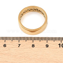 304 Stainless Steel Micro Pave Cubic Zirconia Finger Rings for Women&nbsp;RJEW-K315-02G