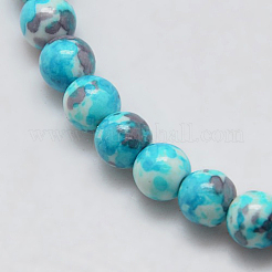 Synthetic Ocean White Jade Beads Strands&nbsp;X-G-L019-8mm-05