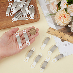 24Pcs Silicone & 201 Stainless Steel Curved Rectangle Connector Charms&nbsp;STAS-BC0004-12A