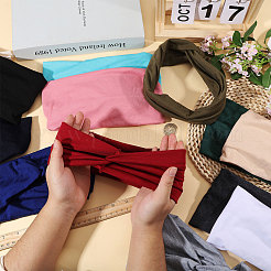 12Pcs 12 Colors Polyester Elastic Headbands&nbsp;AJEW-GL0003-36