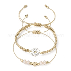 2Pcs 2 Styles Braided Nylon Thread Bracelets&nbsp;BJEW-JB12954