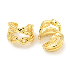 Brass Cuff Earrings&nbsp;EJEW-C104-153G