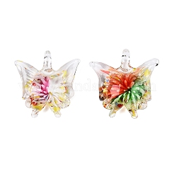 12Pcs Transparent Handmade Lampwork Pendants&nbsp;LAMP-R106-M1-01-B