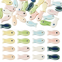 32Pcs 8 Colors Handmade Porcelain Beads&nbsp;FIND-TA0011-01