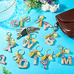 Alloy Resin Polygon Keychains&nbsp;KEYC-TADJ0002-03G-Z