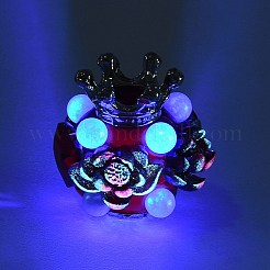 Color Changing UV Reactive Luminous Polymer Clay Rhinestone Beads&nbsp;CLAY-D007-06