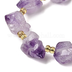 Electroplated Raw Rough Natural Amethyst Beads Strands&nbsp;G-Z131-J02-06