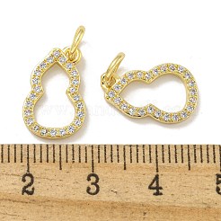 Brass Micro Pave Cubic Zirconia Pendants&nbsp;KK-L075-015LG