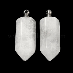 Natural & Synthetic Mixed Gemstone Perfume Bottle Pendants&nbsp;G-H332-09P