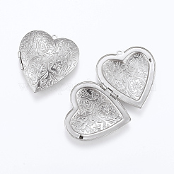 Tarnish Resistant 304 Stainless Steel Locket Pendants&nbsp;STAS-G146-02P