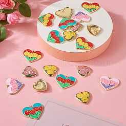 20Pcs 5 Style Zinc Alloy Enamel Pendants&nbsp;ENAM-TA0001-45
