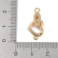 Heart Brass Fold Over Clasps&nbsp;FIND-U017-19G