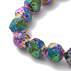 Blaking Painted Natural Lava Rock Beads Strands&nbsp;G-B086-A01-01B