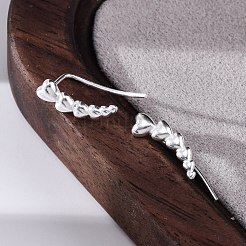 S999 Fine Silver Stud Earrings&nbsp;EJEW-F356-04S