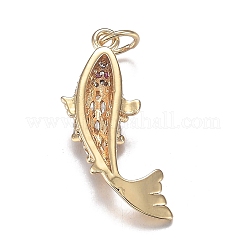 Brass Micro Clear Cubic Zirconia Pendants&nbsp;X-ZIRC-F120-044G