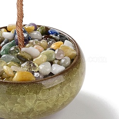 Natural Yellow Quartz Chips Tree Decorations&nbsp;DJEW-M012-02F