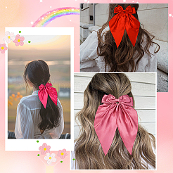 5Pcs 5 Colors Bowknot Polyester Hair Barrettes&nbsp;PHAR-SP0001-18A