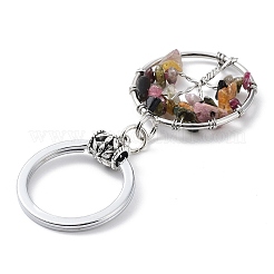 Natural/Synthetic Mixed Stone Keychain&nbsp;KEYC-E023-03J