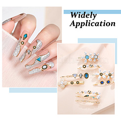 60Pcs 15 Styles Alloy Resin Cabochons&nbsp;MRMJ-DC0001-22