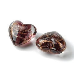 Handmade Gold Sand Lampwork Beads&nbsp;FOIL-B001-06