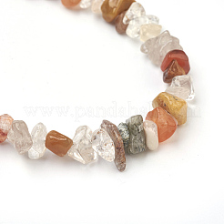 Natural Rutilated Quartz Chip Beads Anklets&nbsp;AJEW-AN00229-01