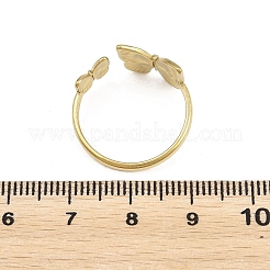 304 Stainless Steel Cuff Open Rings for Women&nbsp;RJEW-A102-07G