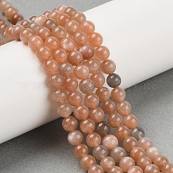 Natural Multi-Moonstone Beads Strands&nbsp;X-G-J157-6mm-06A-01