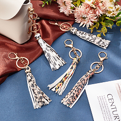 10Pcs 5 Colors PU Imitation Leather Tassels Keychain&nbsp;KEYC-HY0001-17