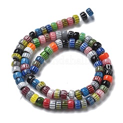 Handmade Millefiori Lampwork Beads Strands&nbsp;LAMP-F035-03