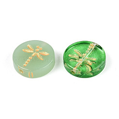Baking Paint Transparent Glass Beads&nbsp;X-DGLA-N018-30