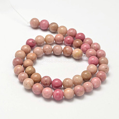 Round Natural Rhodonite Beads Strands&nbsp;G-K092-6mm