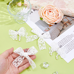 2 Pairs 2 Style Lace Bowknot Shoelace Charm&nbsp;AJEW-DC0001-98