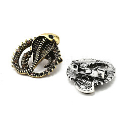 12Pcs 2 Colors Snake Alloy Brooches for Backpack Clothes&nbsp;JEWB-A033-06