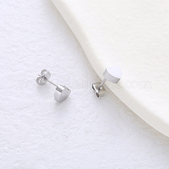 6 Pairs Stainless Steel Heart Stud Earrings&nbsp;DQ4069