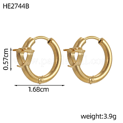 304 Stainless Steel Hoop Earring&nbsp;STAS-OY012-01G