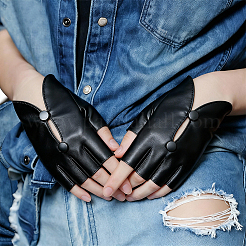 PU Leather Fingerless Gloves&nbsp;AJEW-WH20096-57A