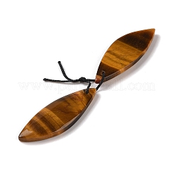 2Pcs Natural Tiger Eye Pendants&nbsp;G-A228-03E