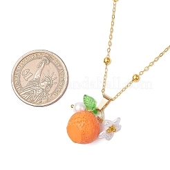 Resin Fruit Pendant Necklaces&nbsp;NJEW-JN05204-06