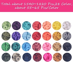134.4g 28 Colors Handmade Polymer Clay Beads&nbsp;CLAY-SZ0001-34