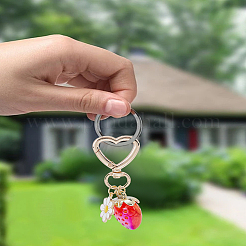 1Pc Acrylic Strawberry Pendant Decoration&nbsp;HJEW-LP0001-07