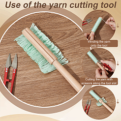 1 Set Iron Bent Latch Hook & Stick Cutter&nbsp;DIY-FG0005-61