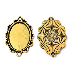 Tibetan Style Alloy Cabochon Connector Settings&nbsp;TIBE-N011-25AG-RS