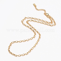 Brass Cable Chain Necklaces&nbsp;NJEW-H206-11G